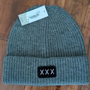 Bp Cuffed XXX Patchwork Dark Grey Beanie Nwt ❤️